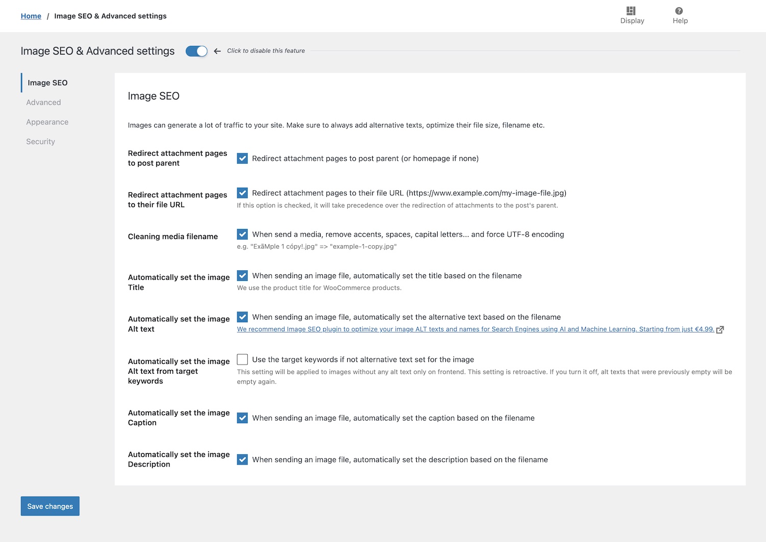 Configuración de SEO de medios - SEOPress