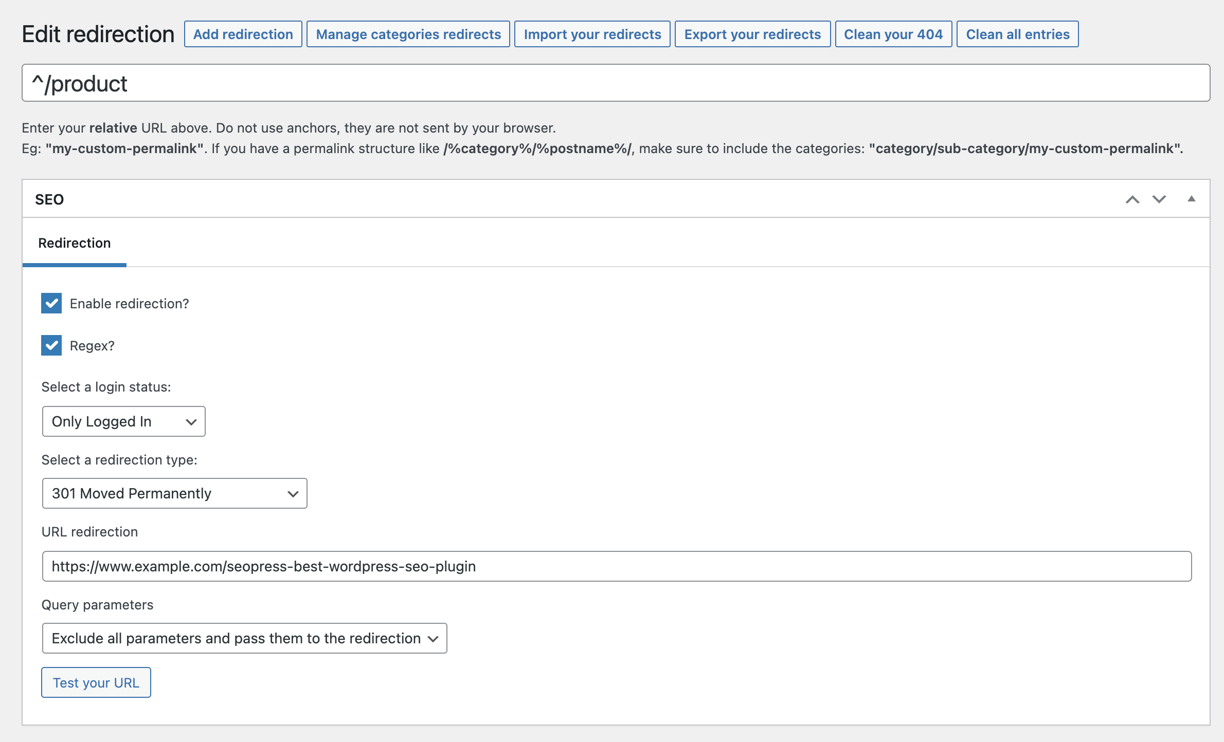 Expresiones regulares con SEOPress PRO