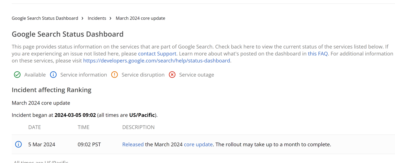 Screenshot from the <a href="https://status.search.google.com/summary" target="_blank" rel="noopener">Google Search Status Dashboard</a>